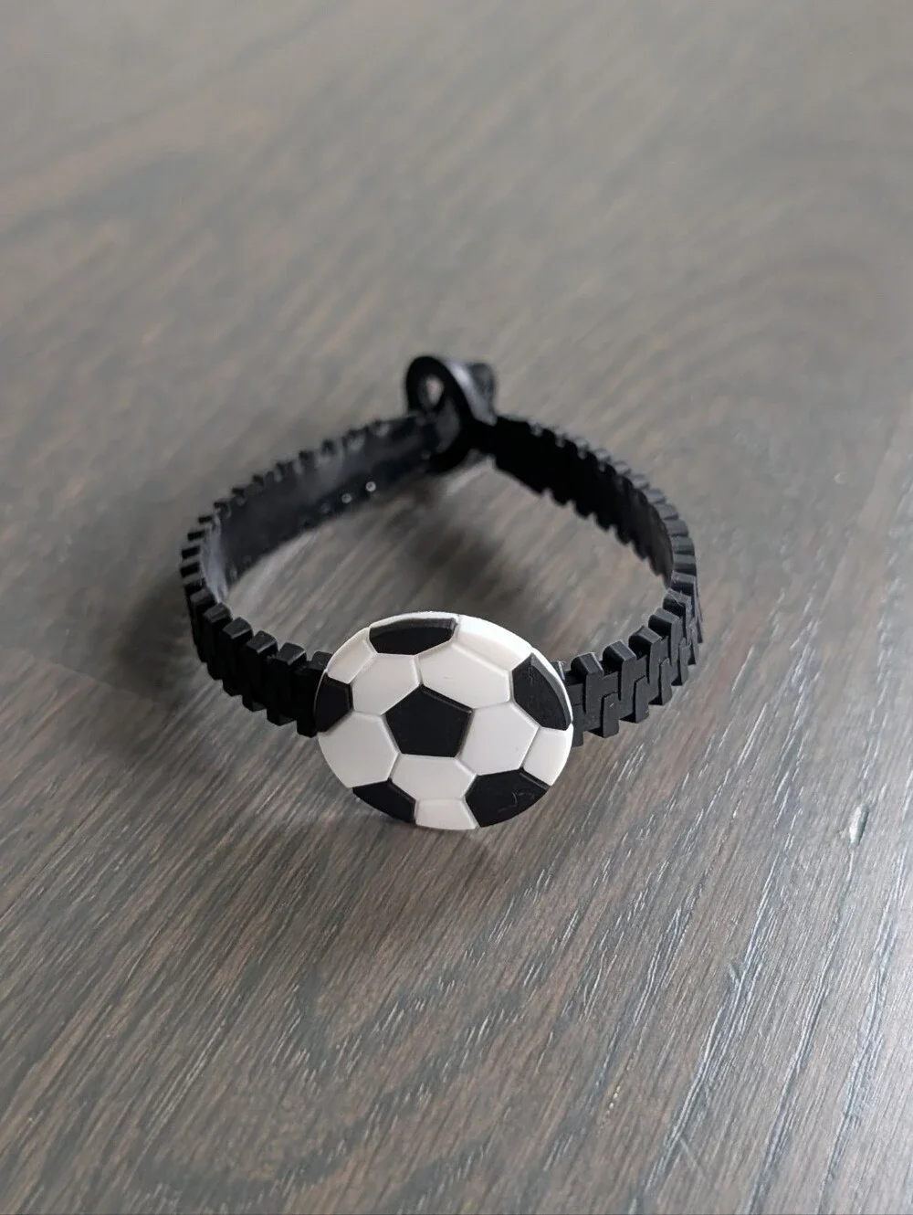 Kids Black Soccer Bracelet